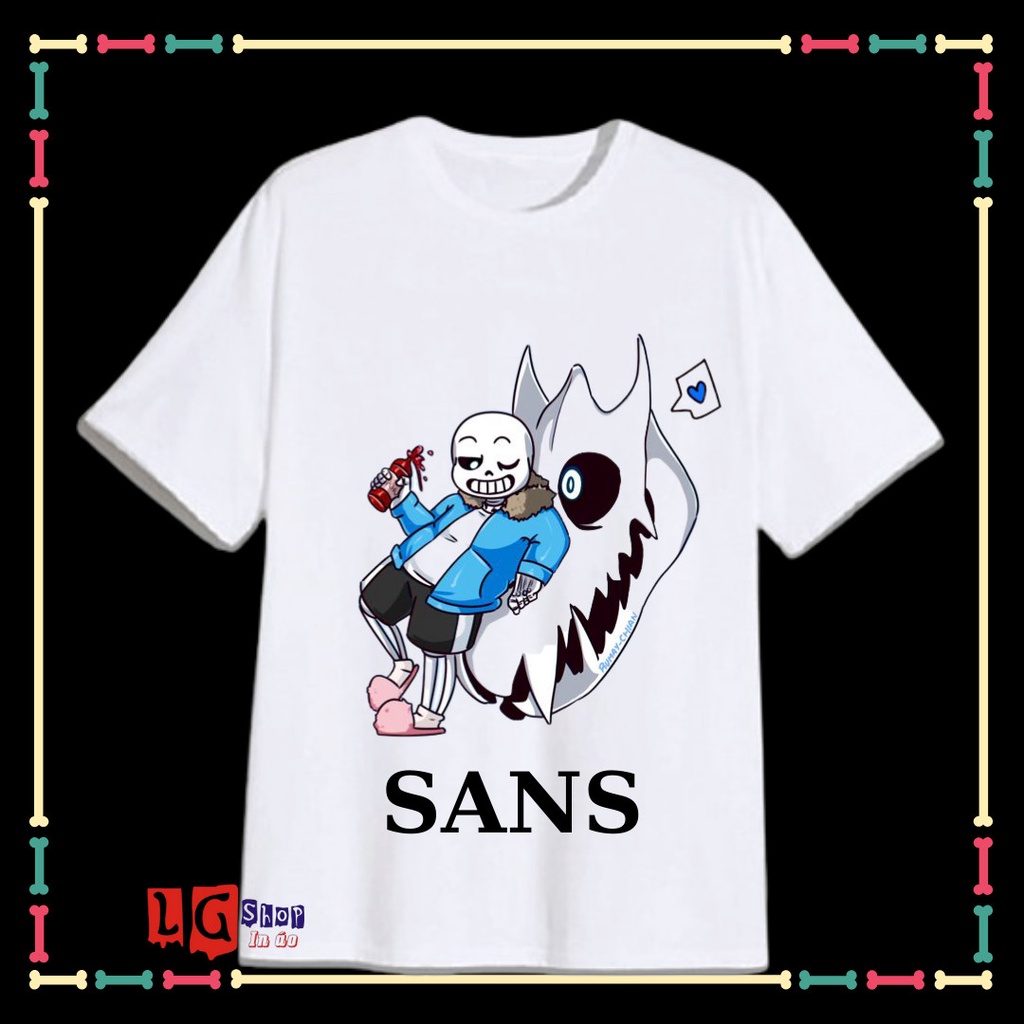 ÁO THUN IN HÌNH SANS UNDERTABLE - BIỆT ĐỘI GANGSTER CHO BÉ TRAI ( TỪ 10KG ĐẾN 90KG)