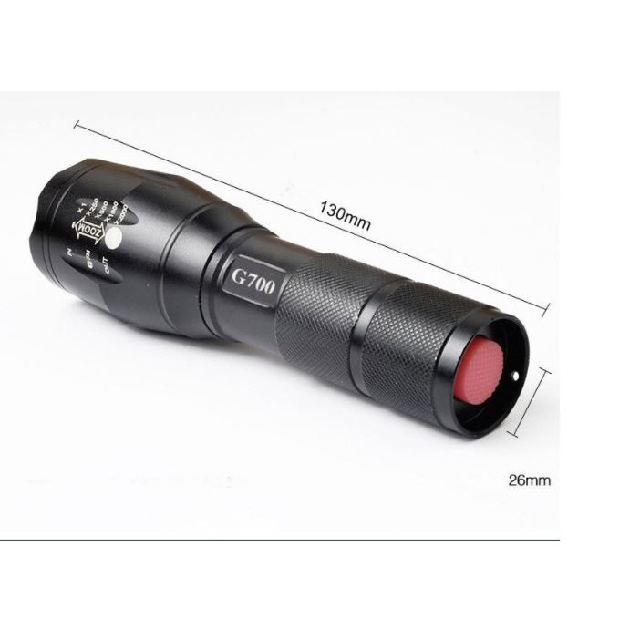 Phiên Bản Cao Cấp Đèn Pin Siêu Sáng Chiếu Sáng Cực Xa Có Thể Sạc Lại T6 Hợp Kim Chống Nước
