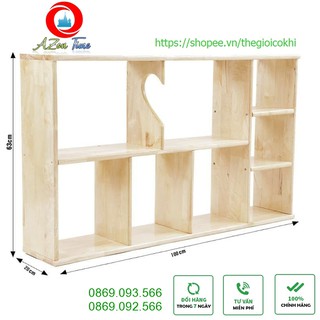 🌟 Kệ Sách Treo Tường (SALE SẬP SÀN) Rộng 1m Gỗ Tự Nhiên Chắc Chắn, Bền Bỉ - Azonshop🌟