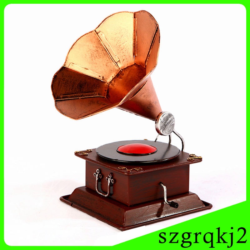 Máy hát đĩa cổ điển trang trí bàn làm việc