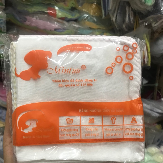 Bịch 10 khăn Xô 2 lớp mintuu (28x28 cm)