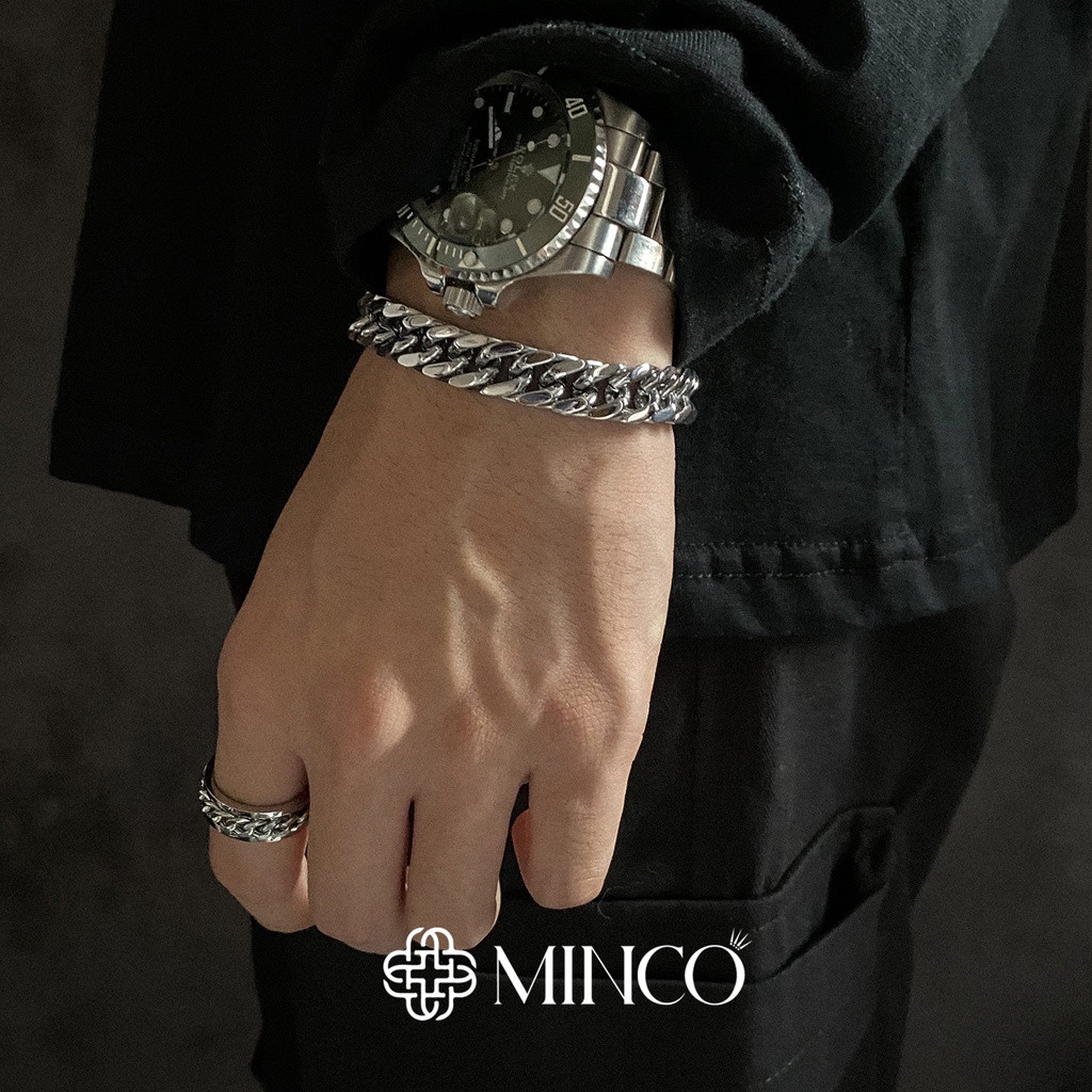 Lắc Tay Nam Basic dạng xích Minco Accessories phụ kiện thời trang Phong Cách Streetwear Cá Tính LT15