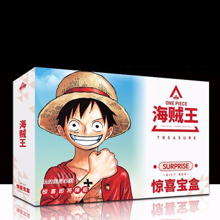 (80 - túi) Hộp quà One piece Đảo Hải Tặc poster postcard bookmark banner huy hiệu thiếp ảnh dán album ảnh