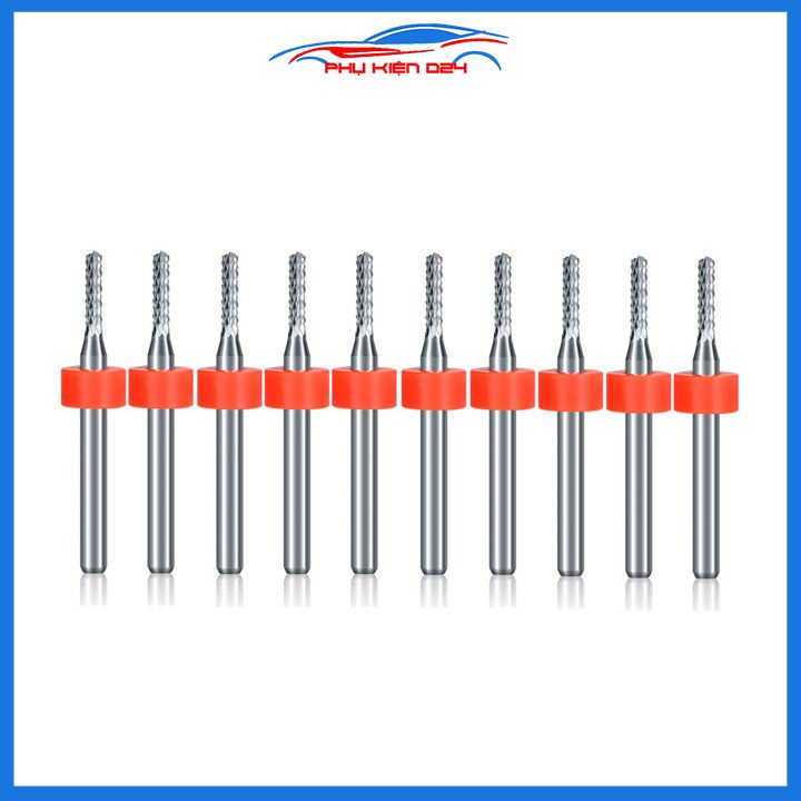 Mũi phay ngón CNC kích thước tùy chọn1.2mm, 1.5mm, 2mm, 2.5mm, 3mm