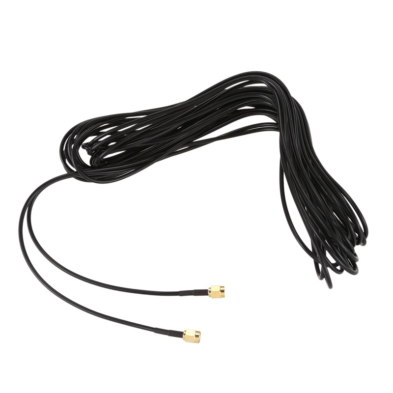 Set 2 dây cáp đồng trục mở rộng SMA đầu đực sang SMA đầu đực M-M RF Coaxial Pigtail RG174 màu vàng