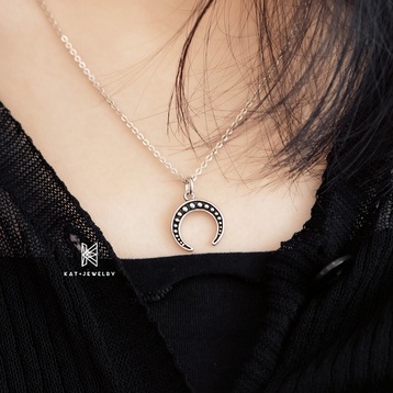 Mặt Dây Chuyền Bạc 925- Mặt Trăng Oxidize Cá Tính-KaT Jewelry