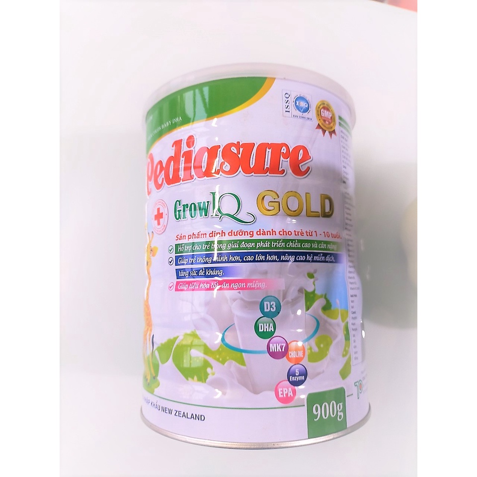 Sữa Pediasure GrowIQ GOLD- Thông minh hơn, cao lớn hơn. Nâng cao miễn dịch tăng sức đề kháng. Hộp 900g