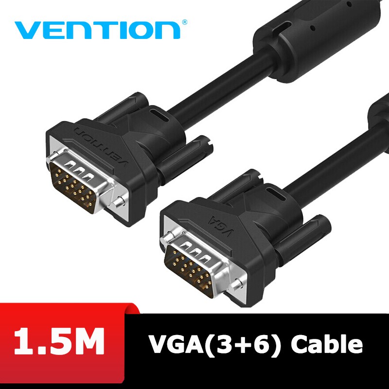 Cáp VGA tròn(3+6) Vention, dài 1,5m đến 10m Chính hãng Vention VAG-B04