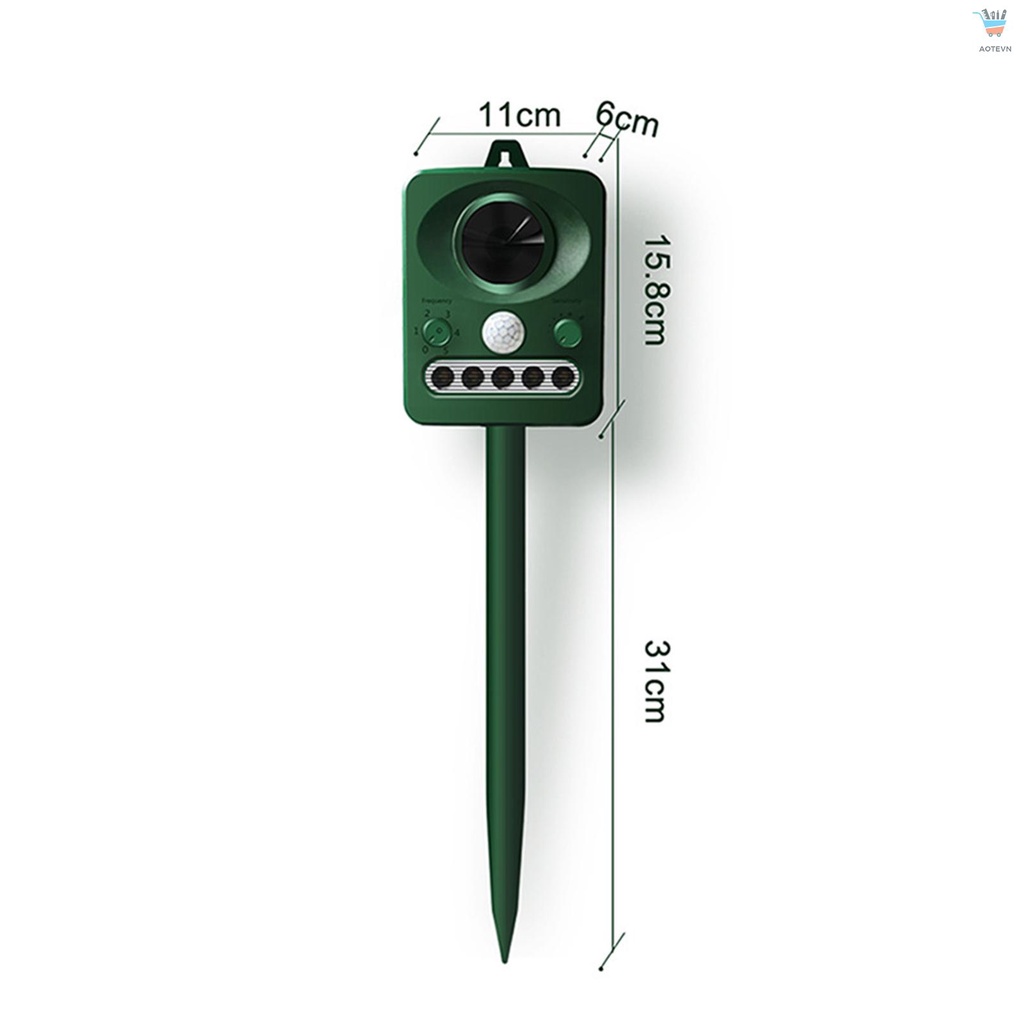 Thiết Bị Đuổi Chim Bằng Sóng Siêu Âm Sạc USB Chống Nước Có Đèn LED Nhấp Nháy
