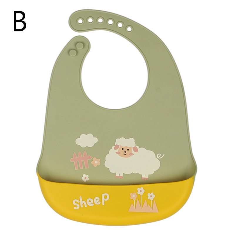 Yếm Ăn Silicone Chống Thấm Nước Dễ Dàng Vệ Sinh Cho Bé