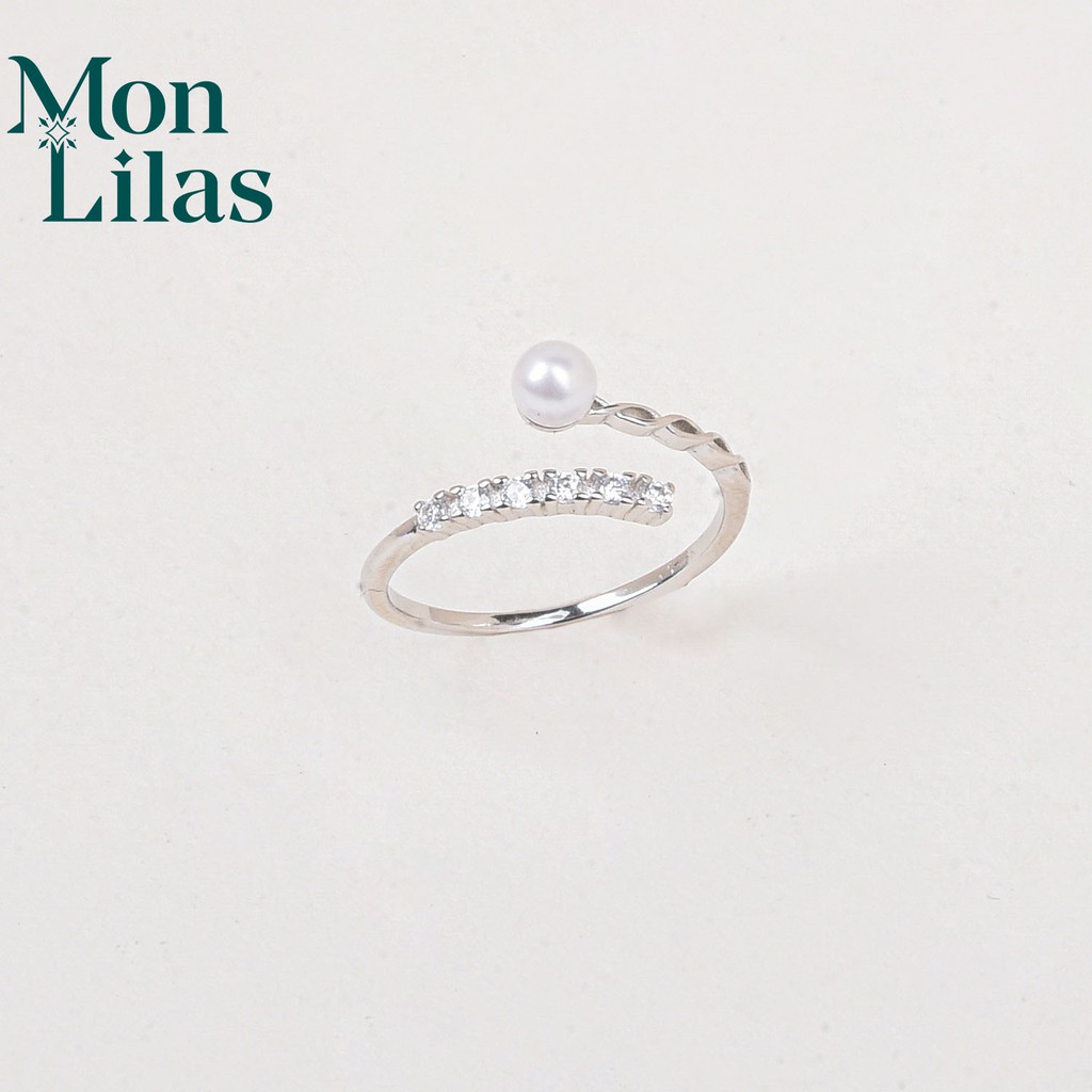 Nhẫn Bạc Nữ S925 Nạm Đá Cá Tính Linen N062106 - MonLilas Jewelry
