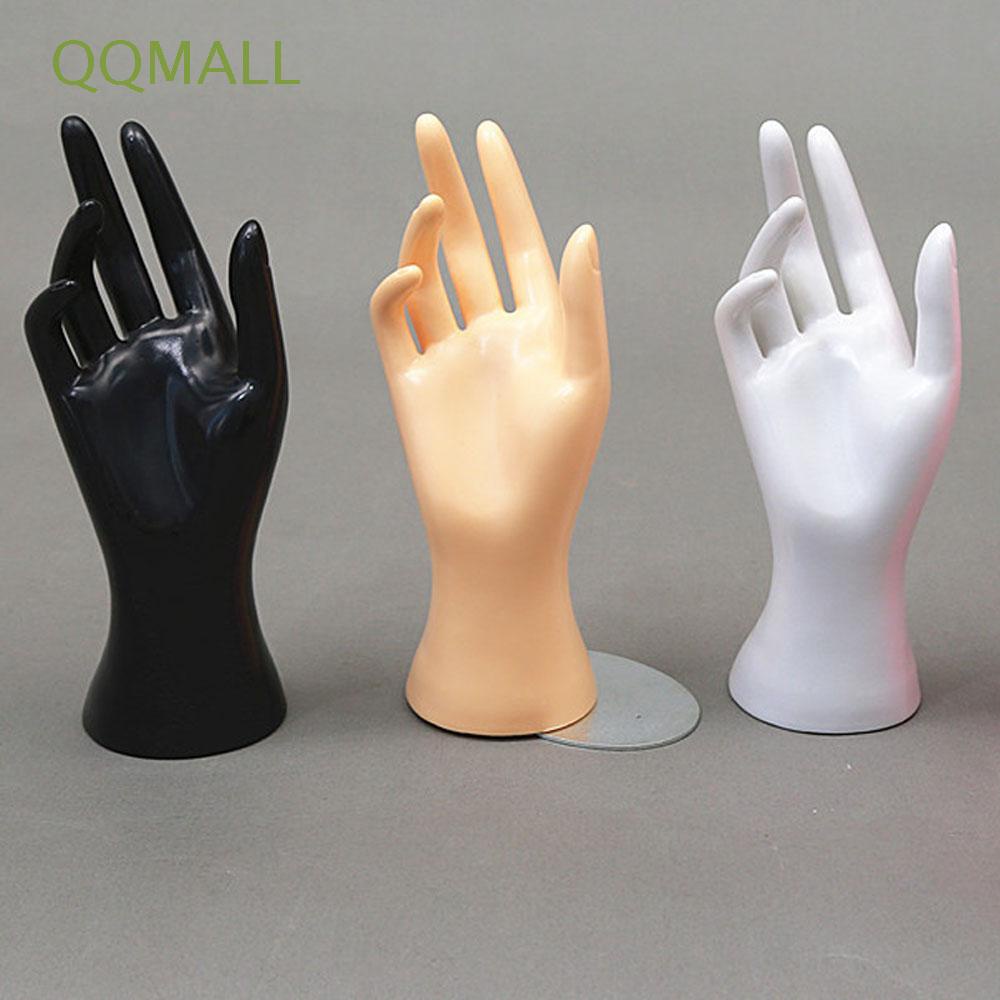 Mô Hình Bàn Tay Nhựa PVC Dễ Thương Dùng Trang Trí|Giá Đỡ Trưng Bày Nhẫn/Đồng Hồ 8.5&quot; Màu Trắng Đen