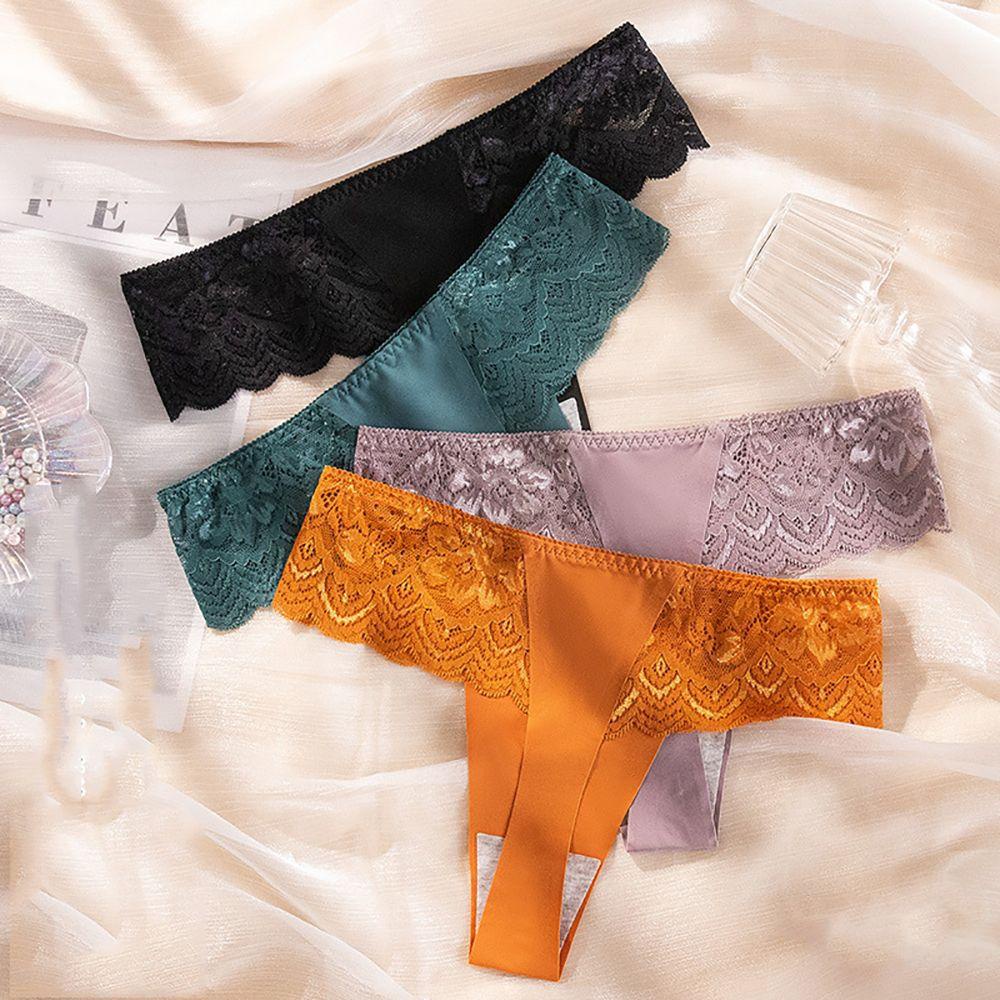 IVORY Quần Lót Ren Mềm Mại Lưng Thấp Quyến Rũ Cho Nữ