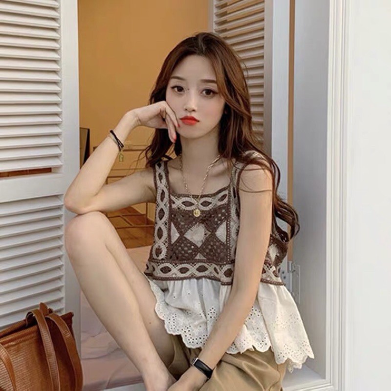 Áo Hai Dây Babydoll Thổ Cẩm Order