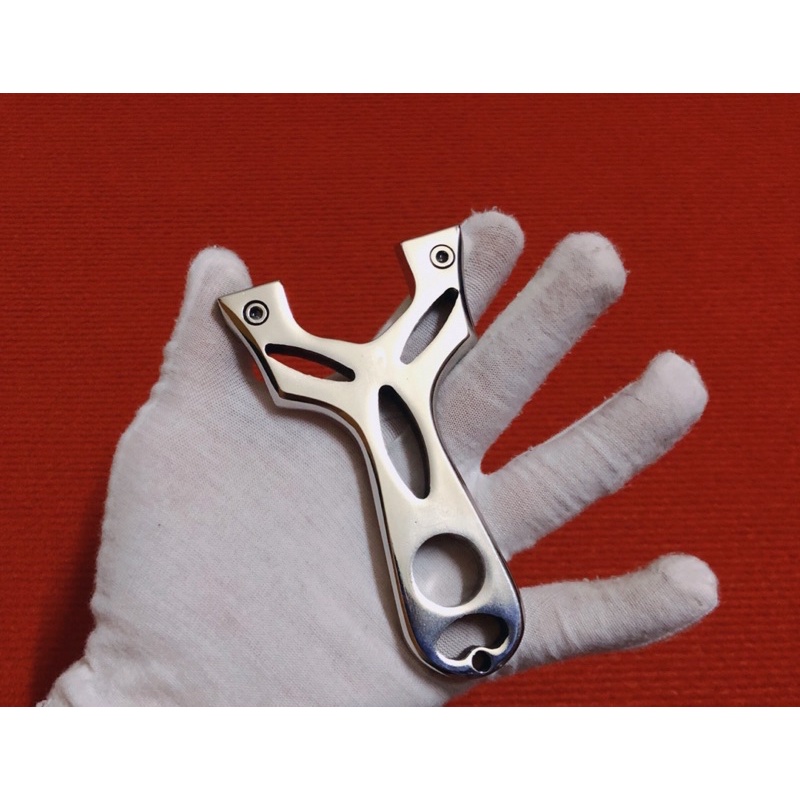 Ná cao su Ufo chạc 7 chất liệu inox 304 nguyên khối chống gỉ, ná cao su cnc ufo đã bo cạnh hoàn thiện