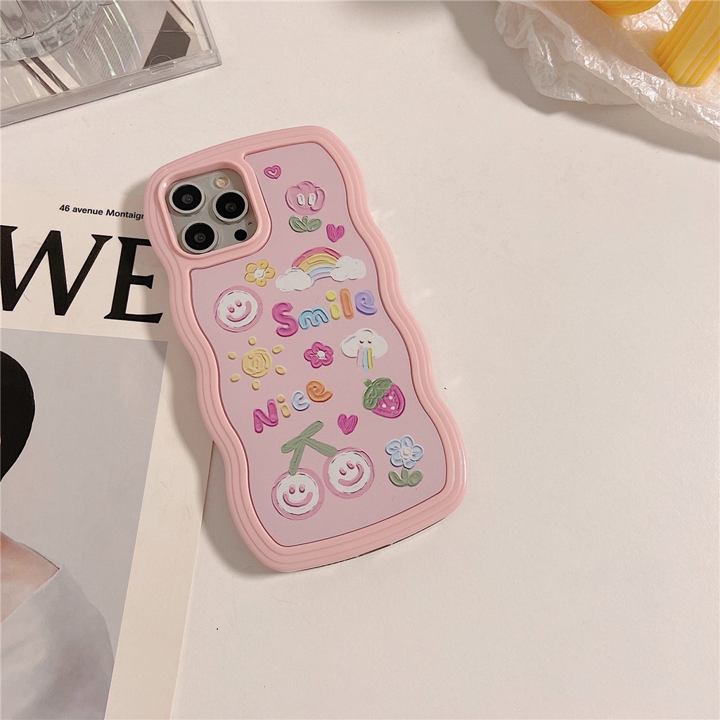 Ốp Điện Thoại Họa Tiết Cô Gái Cầu Vồng Dễ Thương Cho iPhone 13 12 11 X Xr Xs Pro Max SNSL9