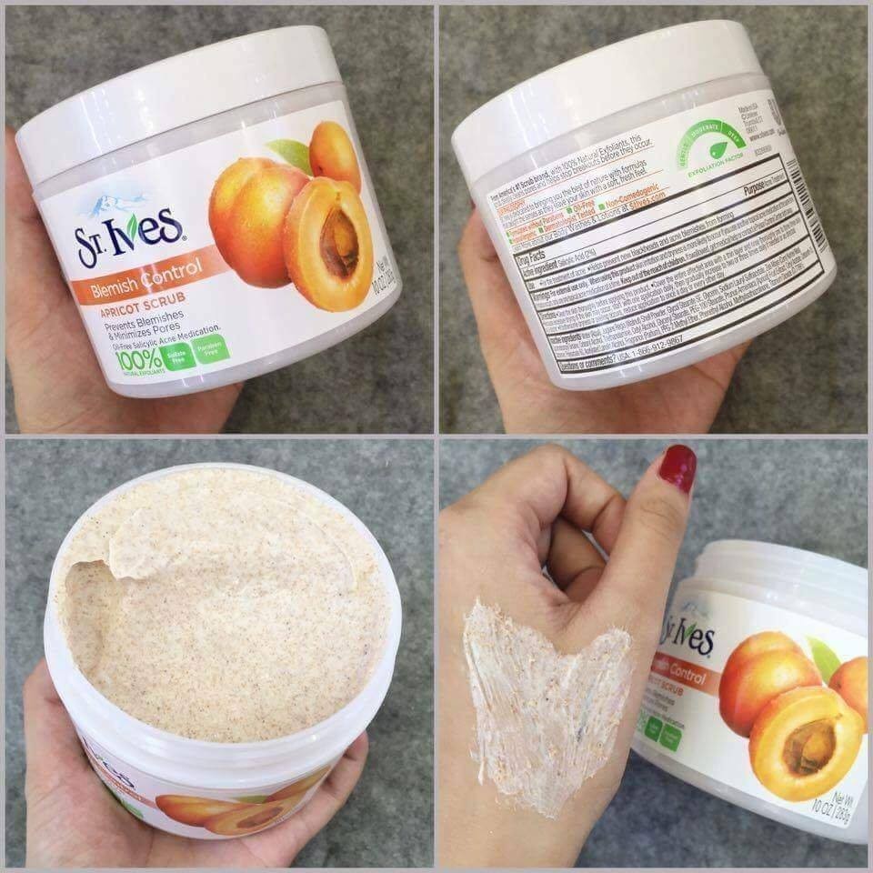 Kem tẩy tế bào chết toàn thân hương mơ St.Ives Fresh Skin Apricot Scrub (283g)