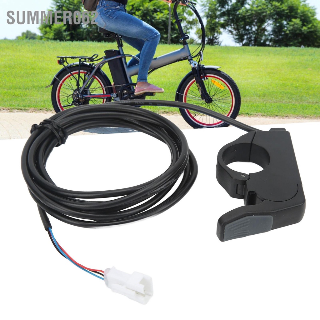 Summer062 Đạp điện Ngón tay cái của xe đạp Trái phải Bộ tăng tốc ngón chống mài mòn đa năng Chống trượt với đầu nối SM