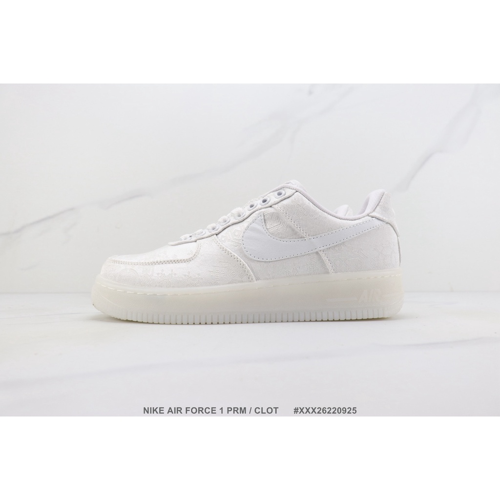 Giày Thể Thao AIR FORCE 1 PRM / CLOT AF1 Phiên Bản Giới Hạn 36-45