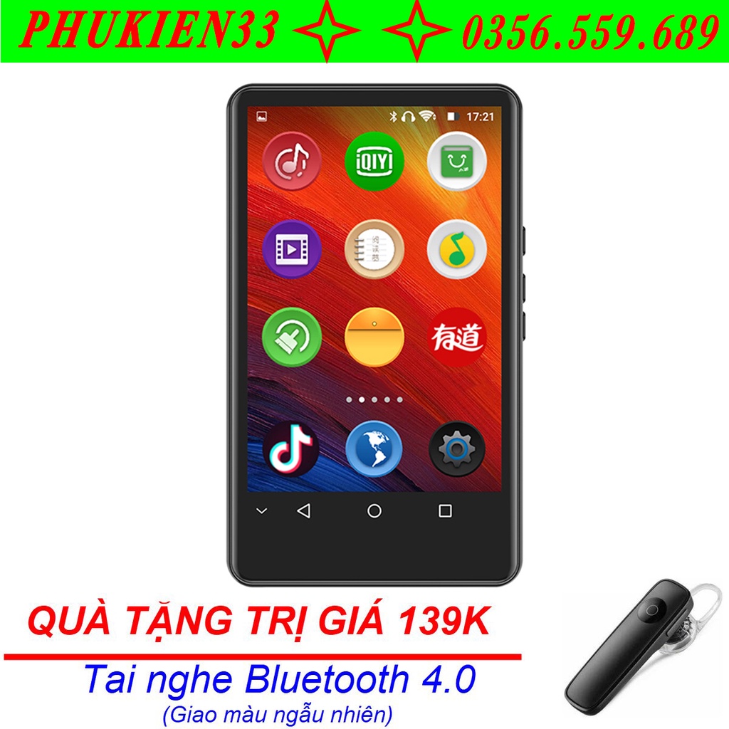 (Quà tặng 139k) Máy Nghe Nhạc Ruizu H6 Cảm Ứng Hệ Điều Hành Android 5.1 Có Wifi Bluetooth - Hàng Chính Hãng