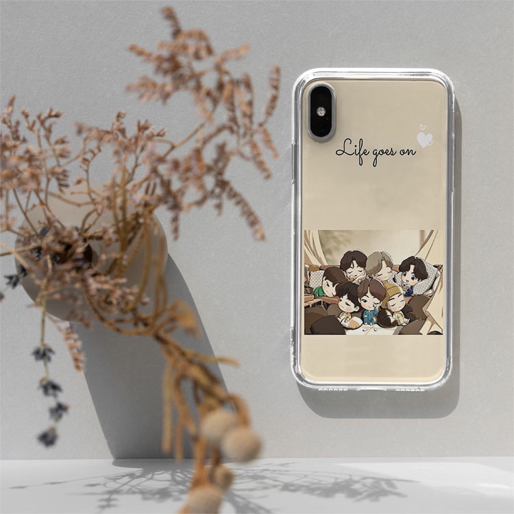 Ốp đt BTS Life goes on chibi cho iPhone 12ProMax iPhone 11 X XsMax Xr iPhone 7 8Plus  BLUBTS0763