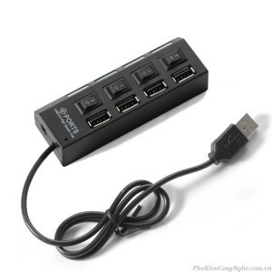 Bộ Chia Cổng USB Hub 4 Cổng có công tắc / Hub Usb 4 Ports High Speed