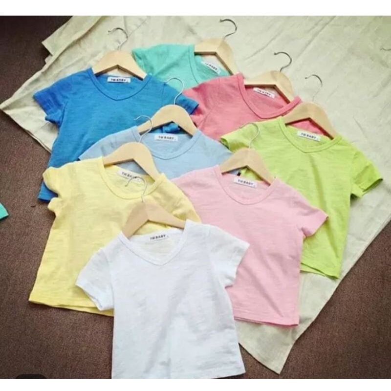 Áo Thun Cho Bé,Áo thun cotton sược cổ tim size từ (6kg_28kg)