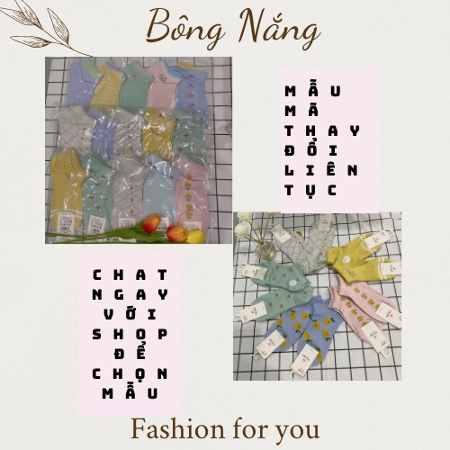 Vớ cổ ngắn, tất nữ cổ bèo chất vải cotton họa tiết cute