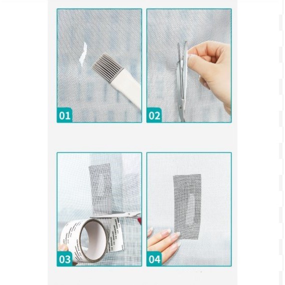 Băng keo vá lưới chống muỗi, băng dán sửa chữa cửa lưới chống muỗi tiện ích