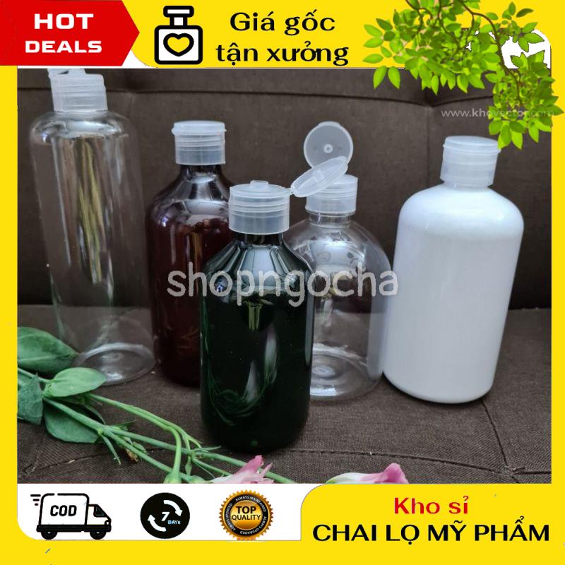 Chai Chiết Mĩ Phẩm ❤ GIÁ TẬN GỐC ❤ Chai nhựa pet Nắp bật 300ml/500ml chiết mỹ phẩm , phụ kiện du lịch