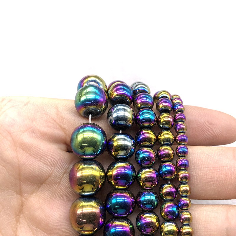 Chuỗi Hạt Đá Tròn Tự Nhiên 4-12mm 4 Màu Tự Nhiên Dùng Làm Vòng Đeo Tay diy