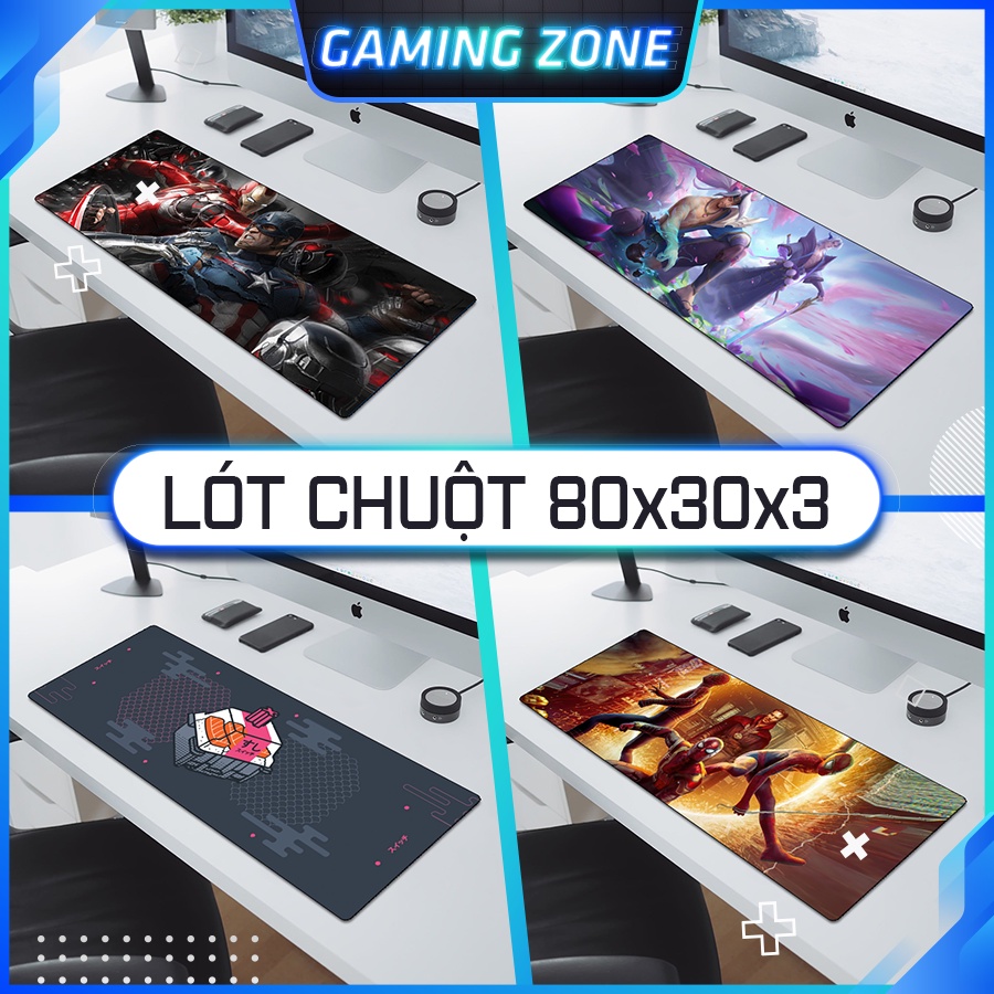 Miếng lót chuột cỡ lớn, bàn di chuột chơi game 80x30x3 chống trượt siêu bền siêu đẹp