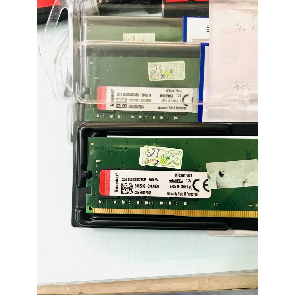 Ram Kingston 8GB DDR4 2400MHz- Hàng chính hãng Vĩnh Xuân- Bảo hành 36 tháng