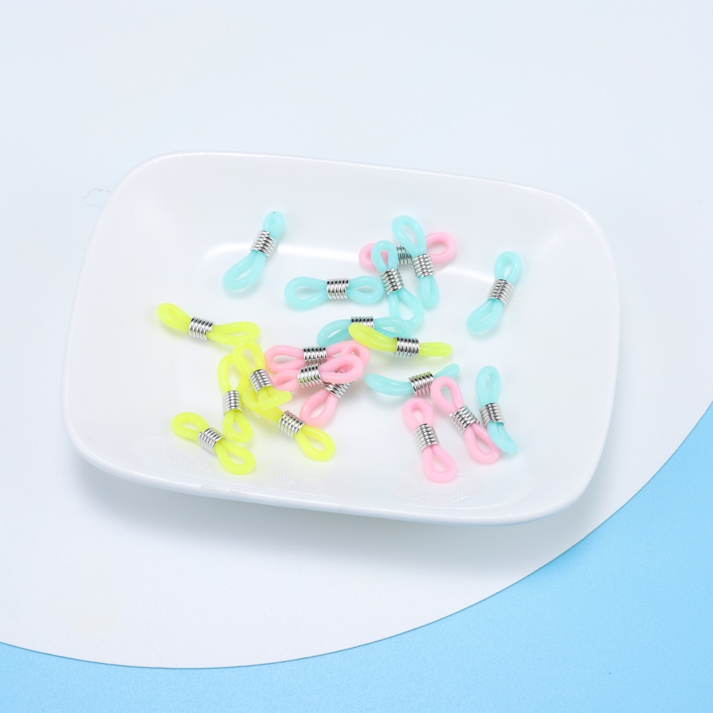 St.kunkka 50 cái / túi Kính màu dây buộc đầu nối vật liệu cao su để làm đồ trang sức DIY