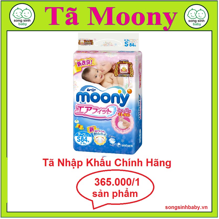 Tã - bỉm dán moony S84 (4-8kg)