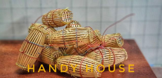 Giỏ đựng cá  bằng tre  Nam Bộ mini siêu cưng
