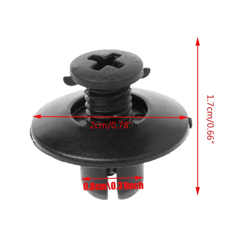 30 Đinh tán phụ tùng 8mm cho xe ô tô Honda Accord Civic Prelude