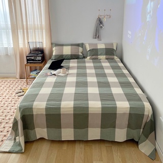 Bộ ga gối Cotton Nhật kẻ basic nhiều mầu 100% cotton