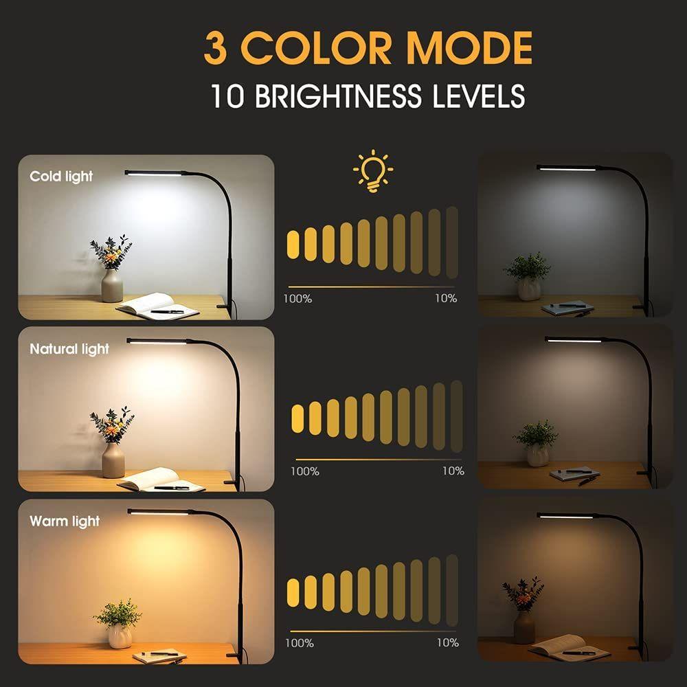 SUENIN Đèn LED Để Bàn 10 Bóng Có Thể Điều Chỉnh Độ Sáng