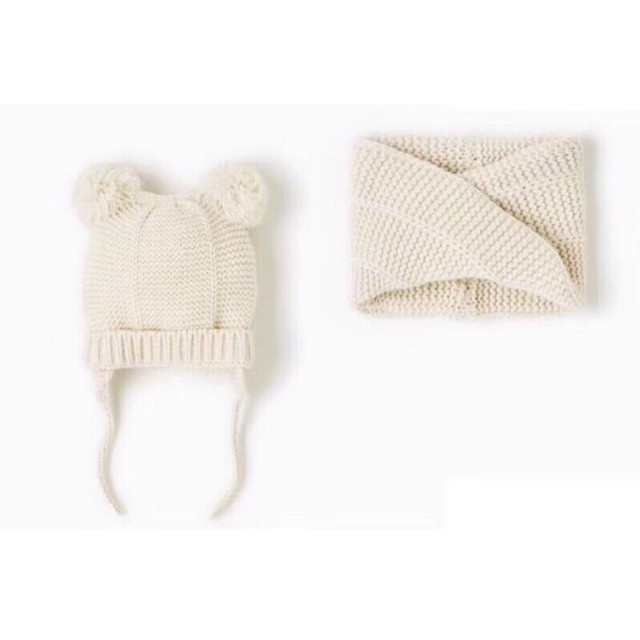 Set mũ và khăn len Zara