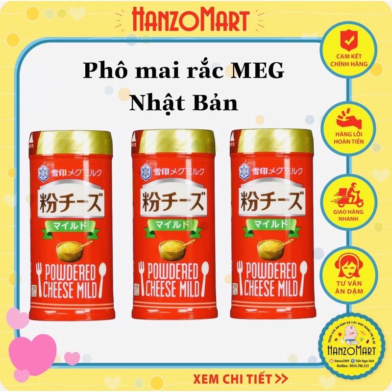 Phô mai rắc cho bé ăn dặm nội địa Nhật Bản cho bé từ 6m+