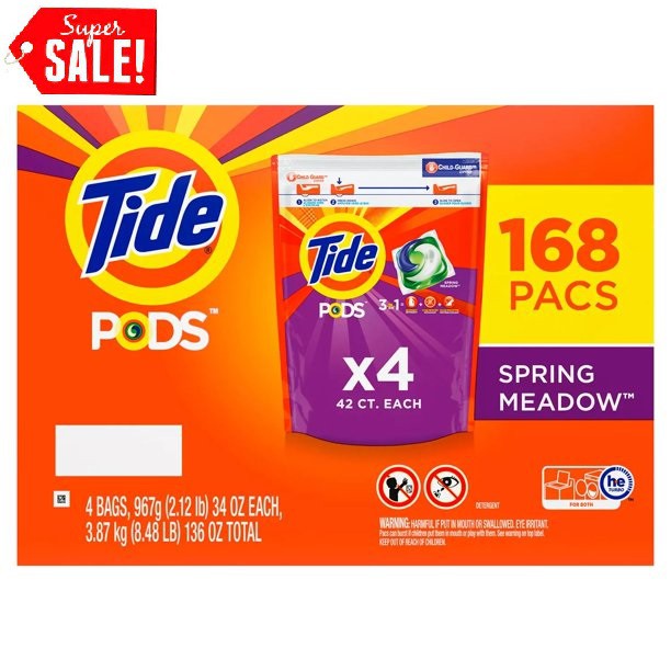 viên giặt Tide Pods 3 In 1 loại 42 viên - (967g /2.12BL/ 34OZ)