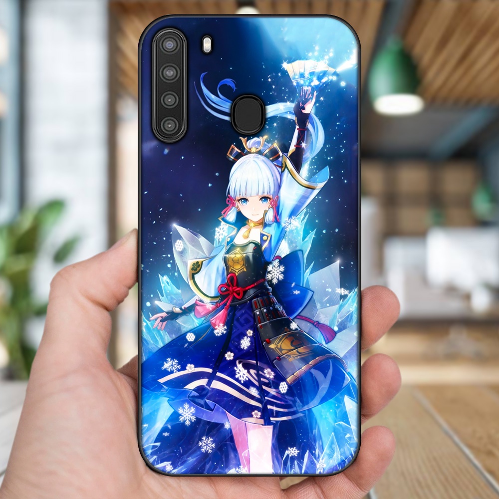 Ốp lưng Samsung A21 viền đen in hình Ayaka Genshin Impact