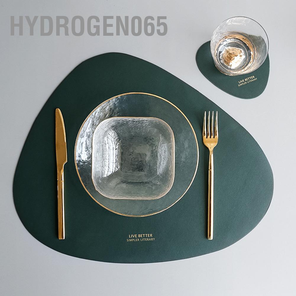 Bắc Âu da tam giác Placemat cách nhiệt chống trơn trượt Bộ đồ ăn không thấm nước Mat Hydrogen065