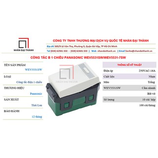 Công tắc Panasonic WEV5531SW/ WEV5531-7SW