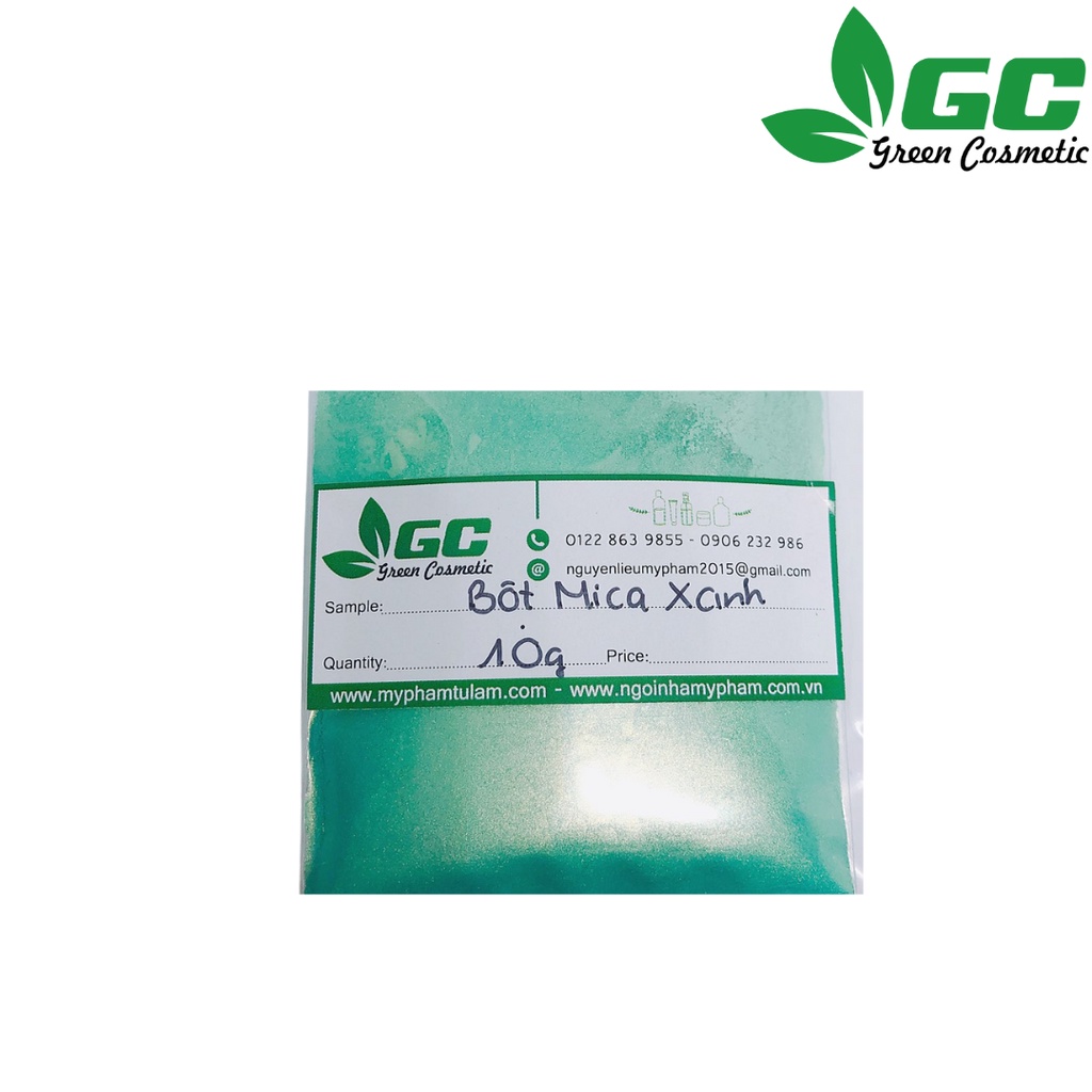 Mica Xanh Lá Nhạt - Nguyên liệu mỹ phẩm 10G