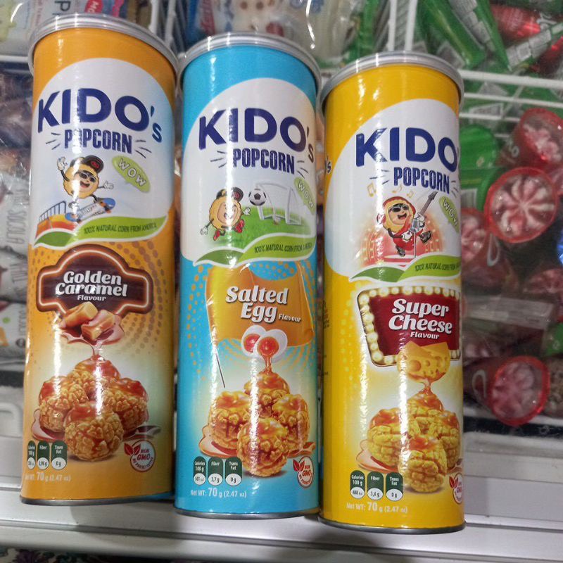 Snack bắp rang Kido 70g/lon