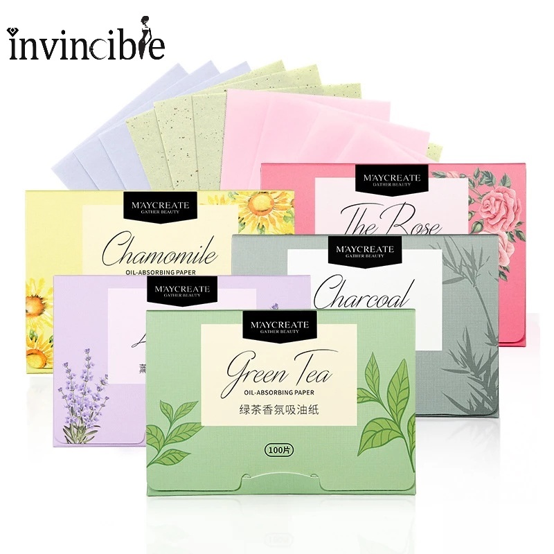 Hộp 100 Giấy Thấm Dầu Làm Sạch Da Mặt Kiểm Soát Dầu Dành Cho Mùa Hè