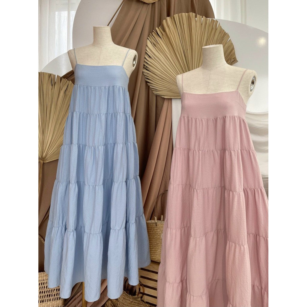 Đầm maxi 2s dáng xòe thiết kế xu hướng hiện nay