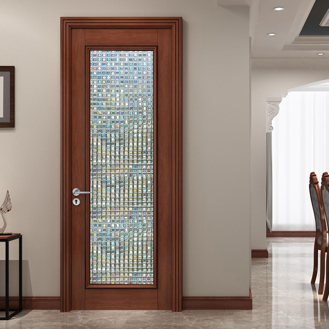 Miếng Dán Kính Cửa Sổ Phòng Tắm Bằng Pvc Họa Tiết Mosaic 3d